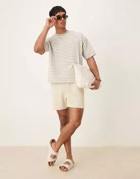 Узкие шорты ASOS DESIGN Essential бежевого цвета