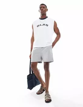 Узкие шорты ASOS DESIGN Essential серого меланжевого цвета