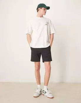 Узкие шорты-бермуды средней длины ASOS DESIGN черного цвета