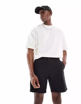 Узкие шорты-чиносы средней длины ASOS DESIGN черного цвета