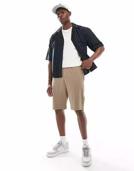 Узкие шорты из пике ASOS DESIGN цвета хаки