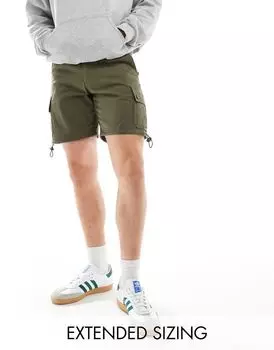 Узкие шорты карго цвета хаки ASOS DESIGN