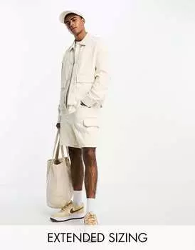 Узкие шорты средней длины цвета экрю ASOS DESIGN