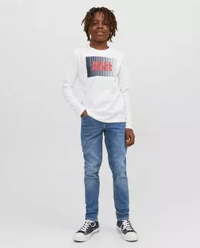 Узкие синие джинсы для мальчика Jack & Jones, синий