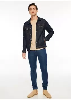 Узкие синие мужские джинсовые брюки с низкой талией Fabrika