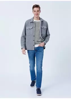 Узкие синие мужские джинсовые брюки с низкой талией Fabrika