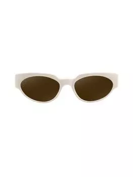 Узкие солнцезащитные очки Clubmaster 47MM Aqs, цвет Cream