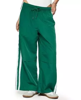 Узкие спортивные брюки Petite Fauna из нейлона Edikted, зеленый