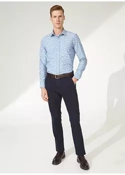 Узкие свободные мужские джинсовые брюки темно-синего цвета с заниженной талией Fabrika