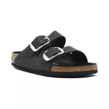 Узкие тапочки Arizona с большой пряжкой Birkenstock, черный