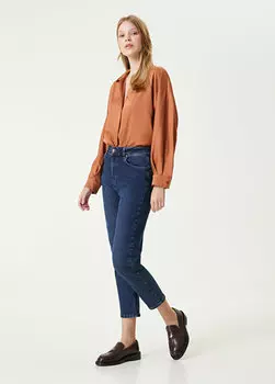 Узкие темно-синие джинсовые брюки мамы Beymen