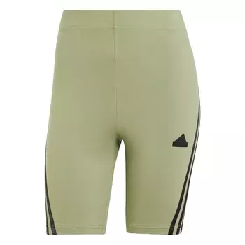 Узкие тренировочные брюки ADIDAS SPORTSWEAR Future Icons 3-Stripes Bike Shorts, зеленый