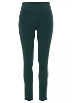 Узкие тренировочные брюки Lascana, темно-зеленый
