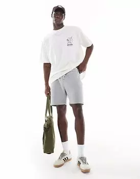 Узкие трикотажные шорты ASOS DESIGN серого меланжевого цвета