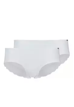 Узкие трусики "Основы хлопкового кружева" Skiny, белый