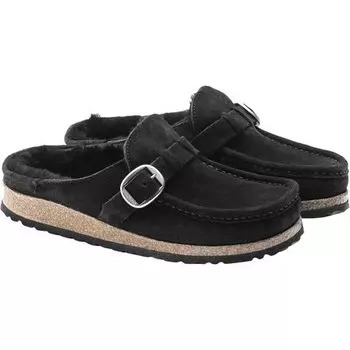 Узкие туфли Buckley на овчине женские Birkenstock, цвет Black/Black Suede Shearling