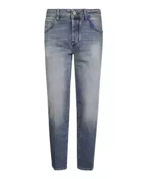 Узкие укороченные джинсы для мужчин Jacob Cohn, синий