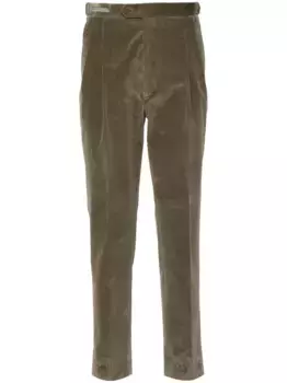 Узкие вельветовые брюки Corneliani, зеленый