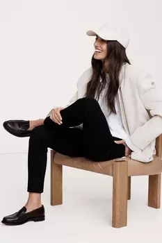 Узкие везде брюки понте Banana Republic, черный