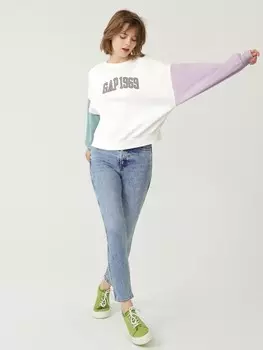 Узкие винтажные джинсы с высокой посадкой Gap, синий
