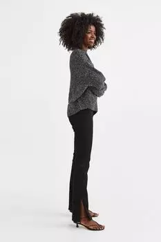 Узкие высокие брюки H&M, черный