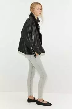 Узкие высокие джинсы H&M, серый