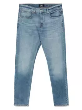 Узкие зауженные джинсы 7 For All Mankind, синий