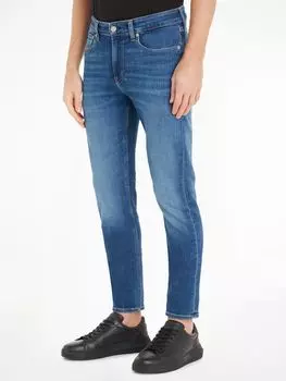 Узкие зауженные джинсы Calvin Klein, темный деним