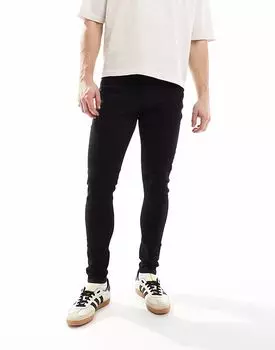 Узкие зауженные джинсы Jack & Jones Glenn черного цвета