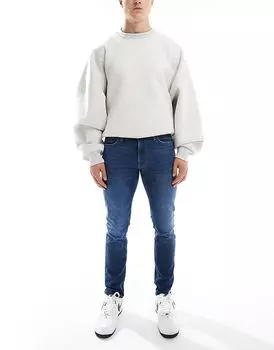 Узкие зауженные джинсы Luke темного цвета Lee