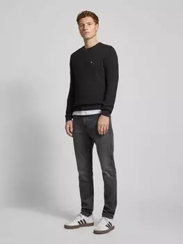 Узкие зауженные джинсы с пятью карманами Calvin Klein Jeans, черный