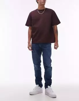 Узкие зауженные джинсы Tommy Jeans Austin темного цвета