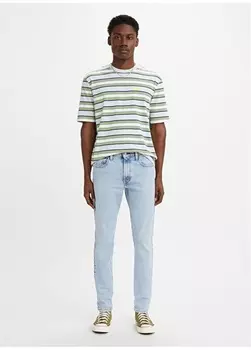 Узкие зауженные голубые мужские джинсовые брюки с нормальной талией Levis
