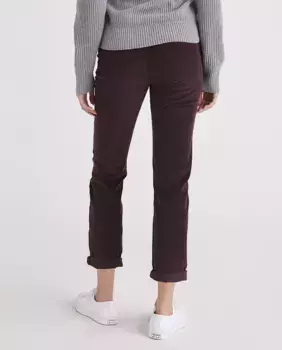 Узкие женские брюки-чиносы со средней талией Dockers, бордовый