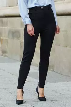 Узкие женские брюки из эластичной ткани-понте Threadbare, черный