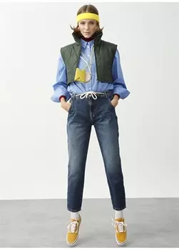 Узкие женские джинсовые брюки с высокой талией Mom fit Denim Trip