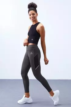 Узкие женские леггинсы цвета хаки с высокой талией TOMMYLIFE