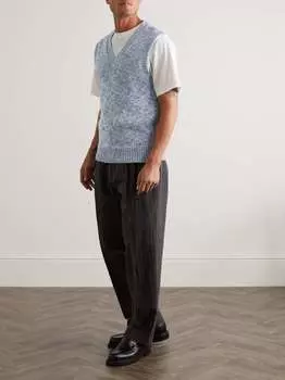 Узкий хлопковый свитер-жилет Miles Leon, синий