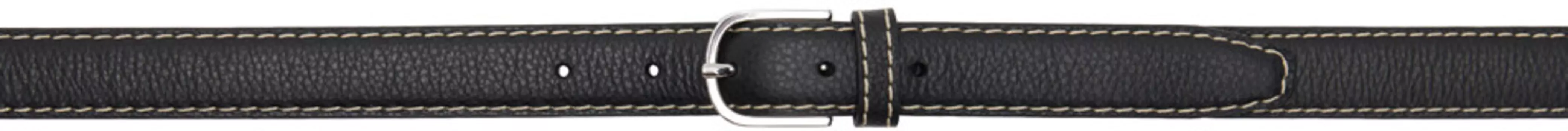 Узкий кожаный ремень для брюк TOTEME, черный