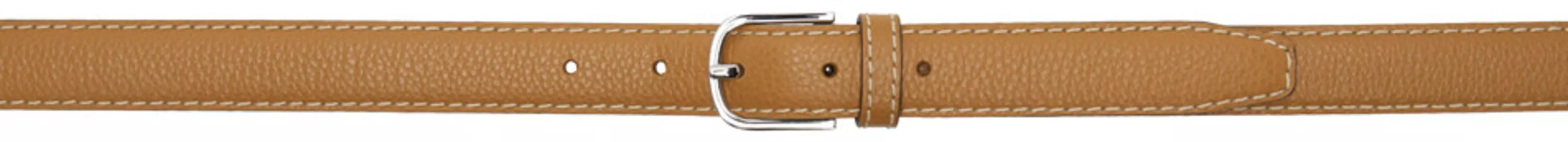 Узкий кожаный ремень для брюк TOTEME, Tan