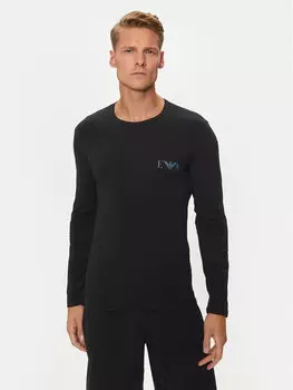 Узкий крой с длинным рукавом Emporio Armani Underwear, черный