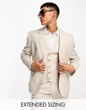 Узкий льняной пиджак ASOS DESIGN