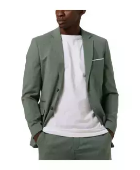 Узкий льняной пиджак Oasis Selected Homme, зеленый