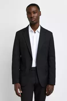 Узкий пиджак из твила River Island, черный