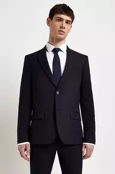 Узкий пиджак из твила River Island, синий