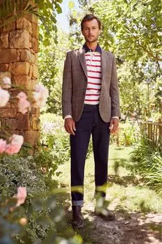 Узкий пиджак Joules, коричневый