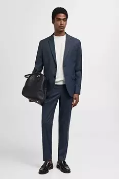 Узкий пиджак Paris Mango, темно-синий