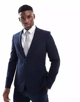 Узкий пиджак River Island темно-синего цвета