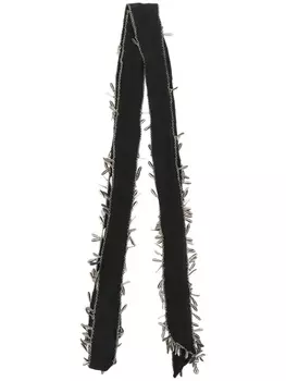 Узкий платок с подвесками Saint Laurent, черный