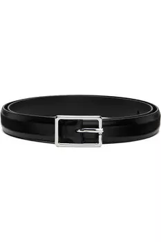 Узкий прямоугольный ремень из телячьей кожи с пряжкой Anderson'S, черный